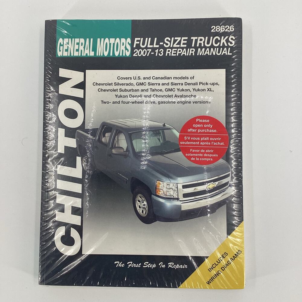 Chilton 2007-13 General Motors Full Size Trucks Repair Manual 28626 New 128